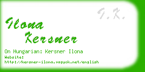 ilona kersner business card